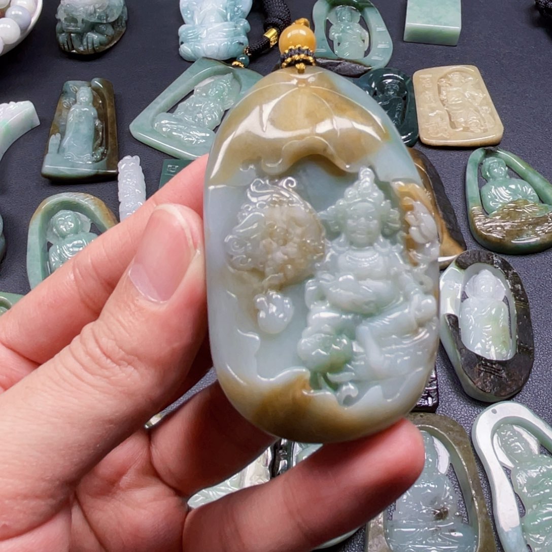 颈饰未镶嵌翡翠D***d翡翠