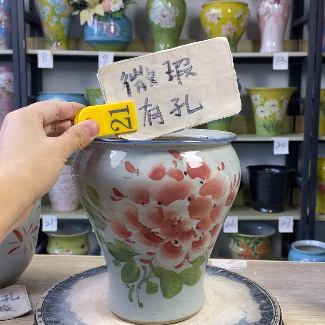 景德镇手工手绘陶瓷花盆