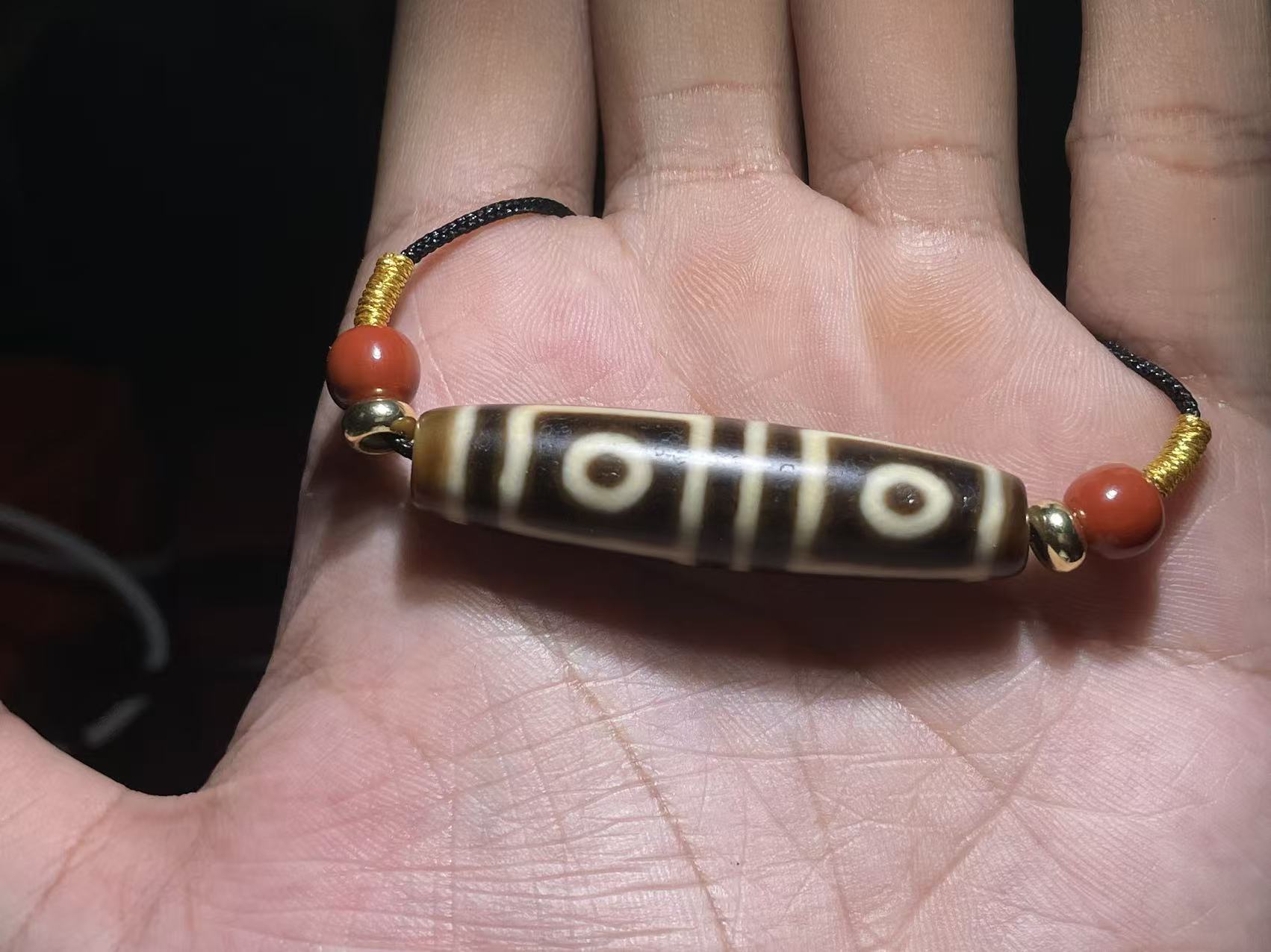 LS22 手工大尺寸牙黄闭门四眼 男女脖挂 多样性发一