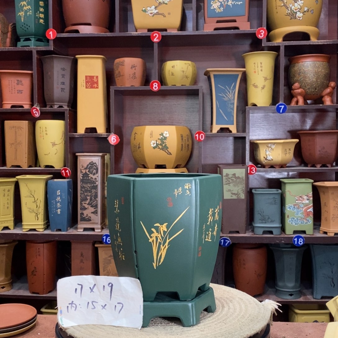 紫砂艺术紫砂花盆