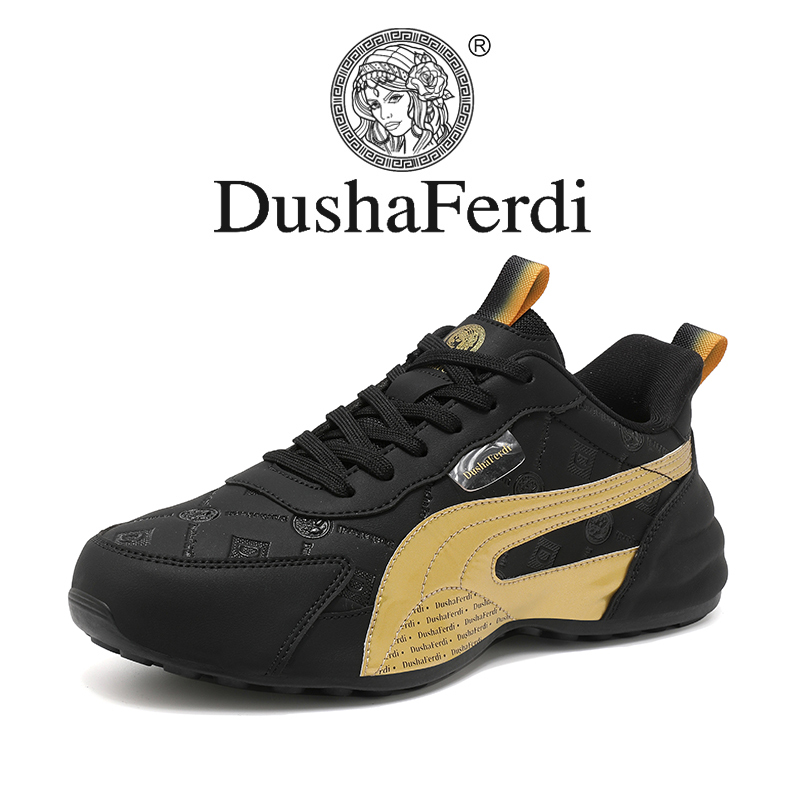 DushaFerdi秋冬新款欧美轻奢时尚百搭情侣真气垫休闲鞋868