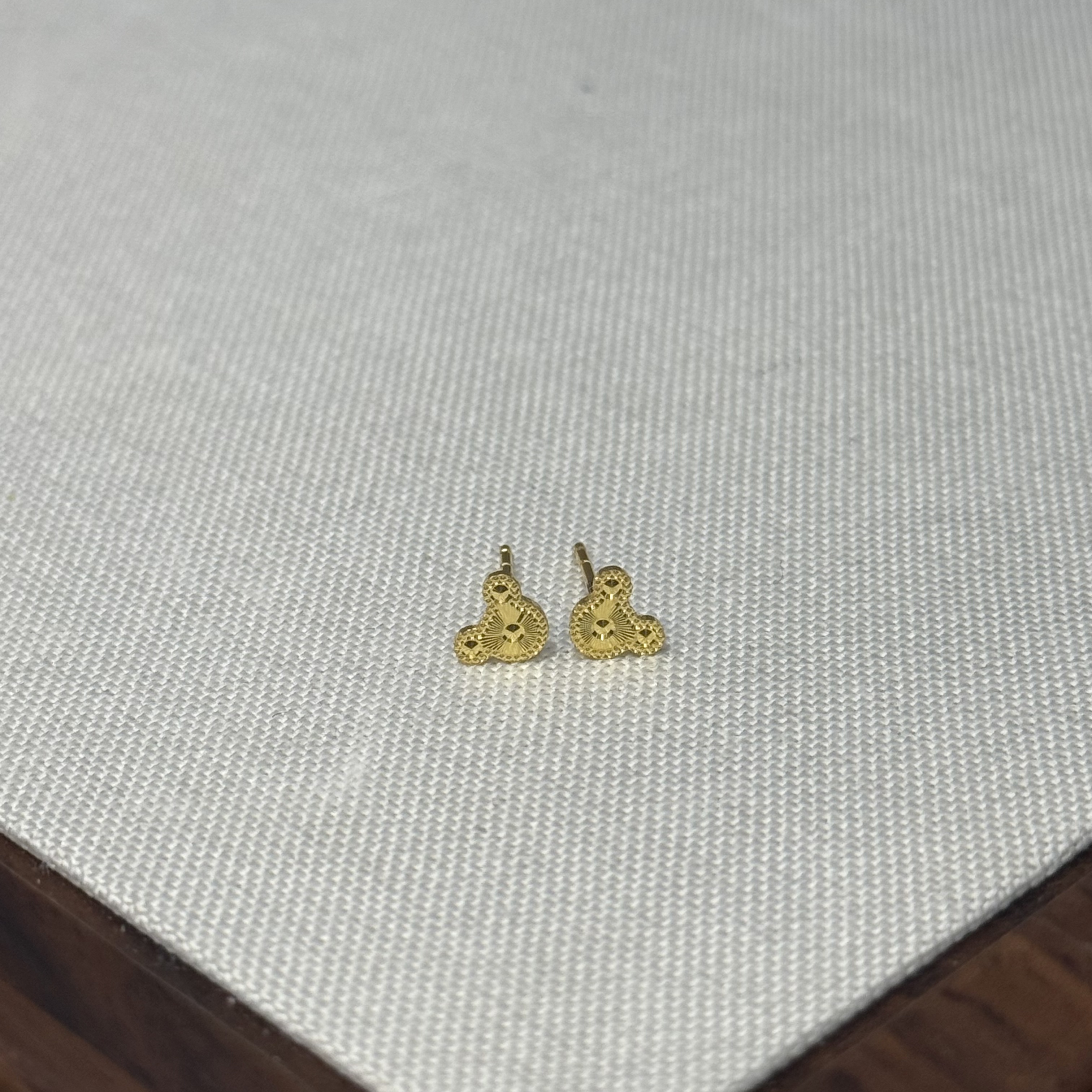新年-E【小米奇耳钉】-足金999精工5耳饰
