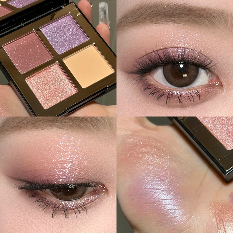 四色眼影盘新手日常哑光珠光提亮消肿不显脏眼影盘推荐网红爆款