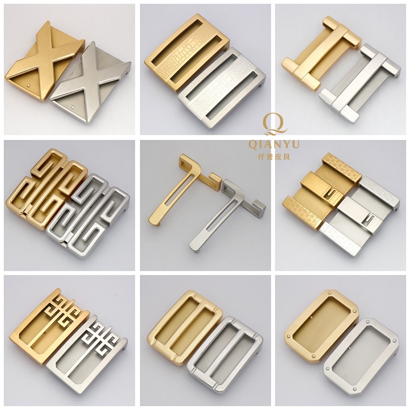 【单扣】3.8cm不锈钢平滑板扣男士休闲配件腰带皮带时尚商务平滑扣