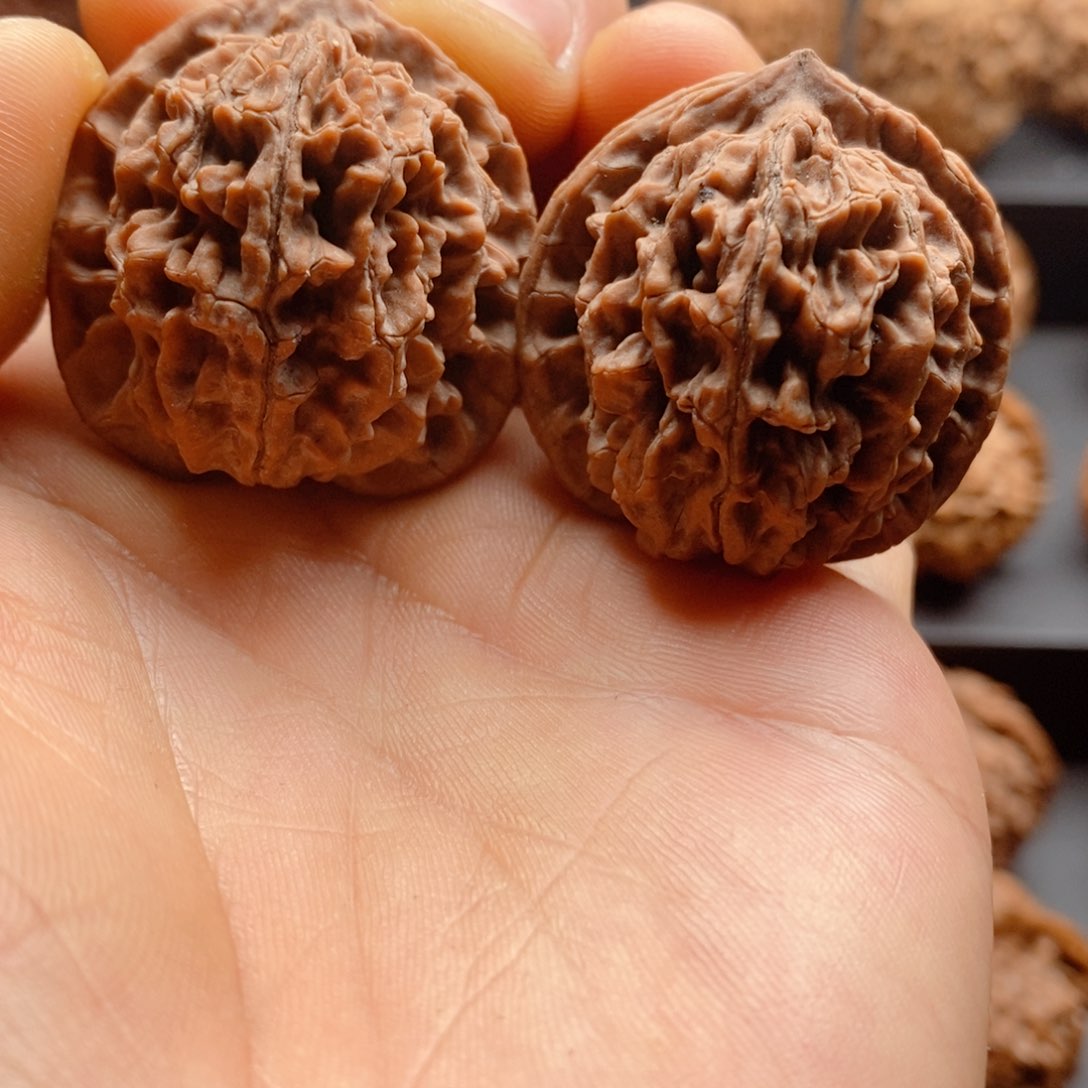 把件文玩核桃非**视秦岭珊瑚纹无名33