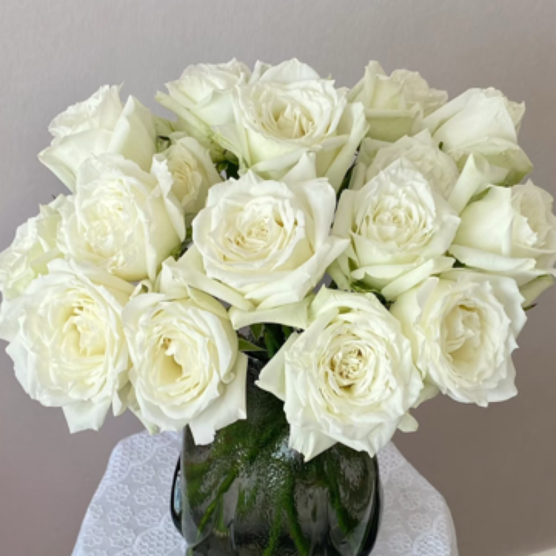 家居插花白色玫瑰单只