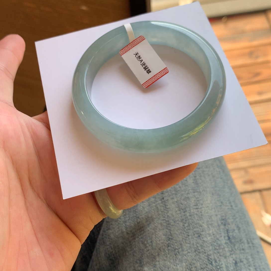 翡翠未镶嵌手镯67号58