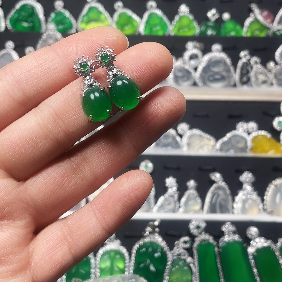 玛瑙/玉髓耳钉合金