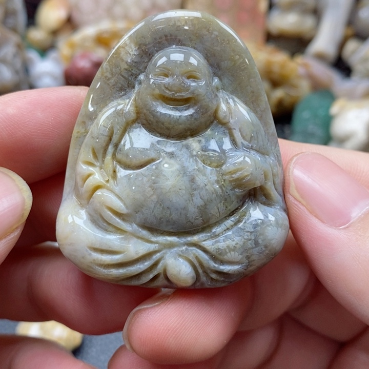 硅化珊瑚（珊瑚玉）颈饰未镶嵌