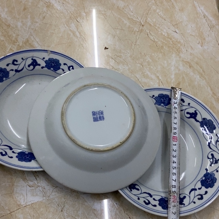 陶23厘米深盘芙蓉花