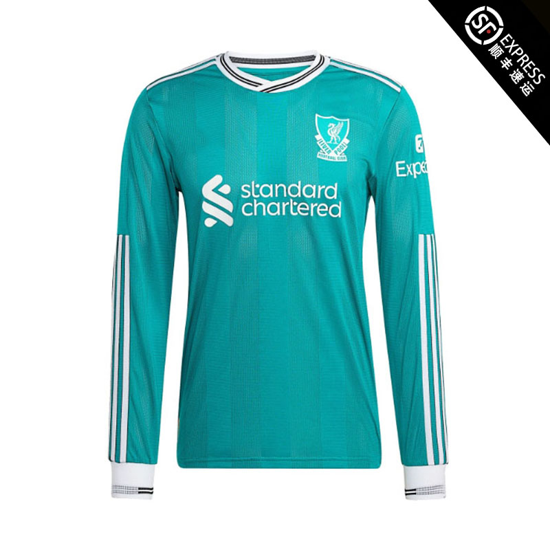 2526利物浦二客球衣长袖球员版场维尔茨伊萨克范戴克萨拉赫足球服