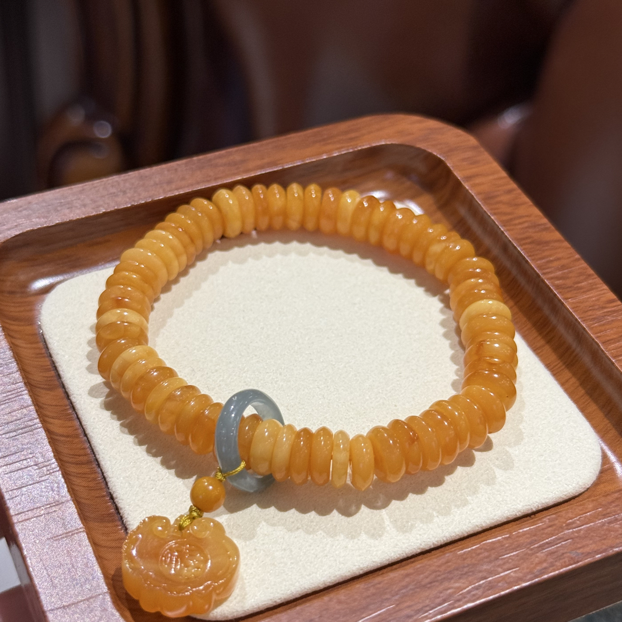 俄料丹麦老花蜡全然算盘珠钱串子搭配平安如意188