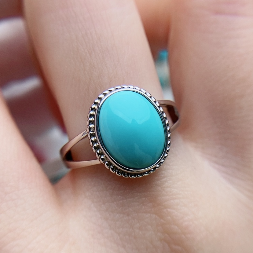 【闪购商品】绿松石原矿绿松石银S925镶嵌