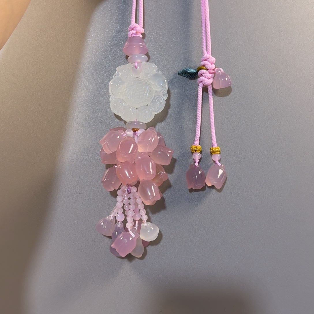 银***子玛瑙/玉髓汽车挂件未镶嵌福利通货料带包容点