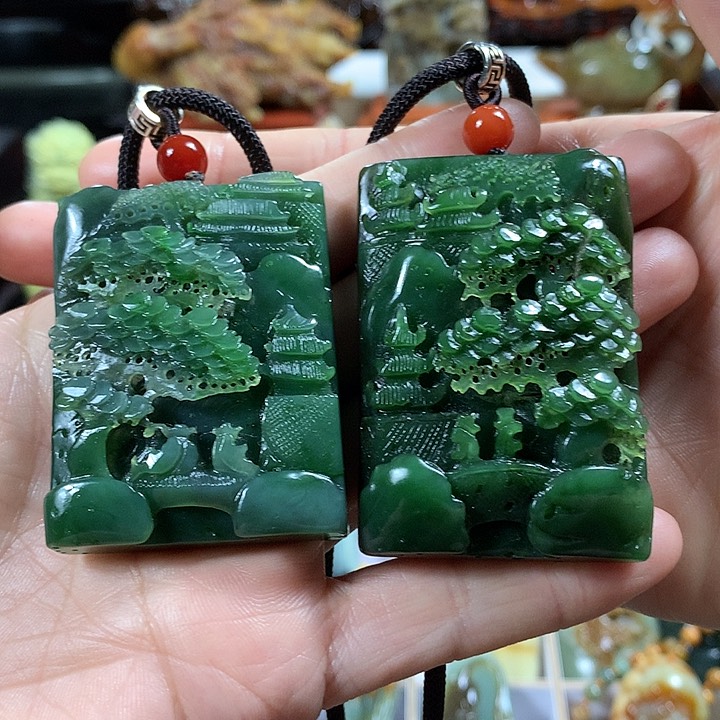 和田玉（糖玉）手把件未镶嵌用****2