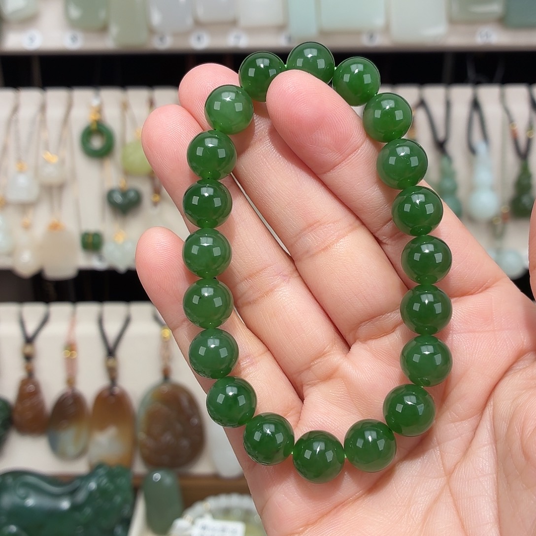 ****ᓰ和田玉未镶嵌颈饰碧玉手串卡10左右