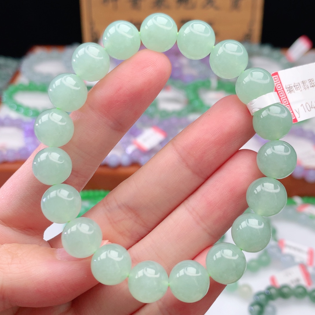 未镶嵌翡翠手链翡翠10mm