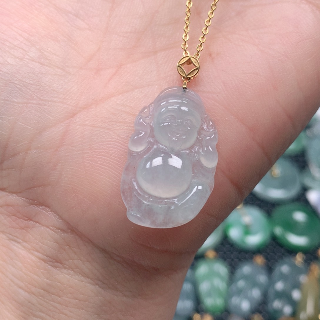 【闪购商品】翡翠吊坠(不含链)18K金镶嵌