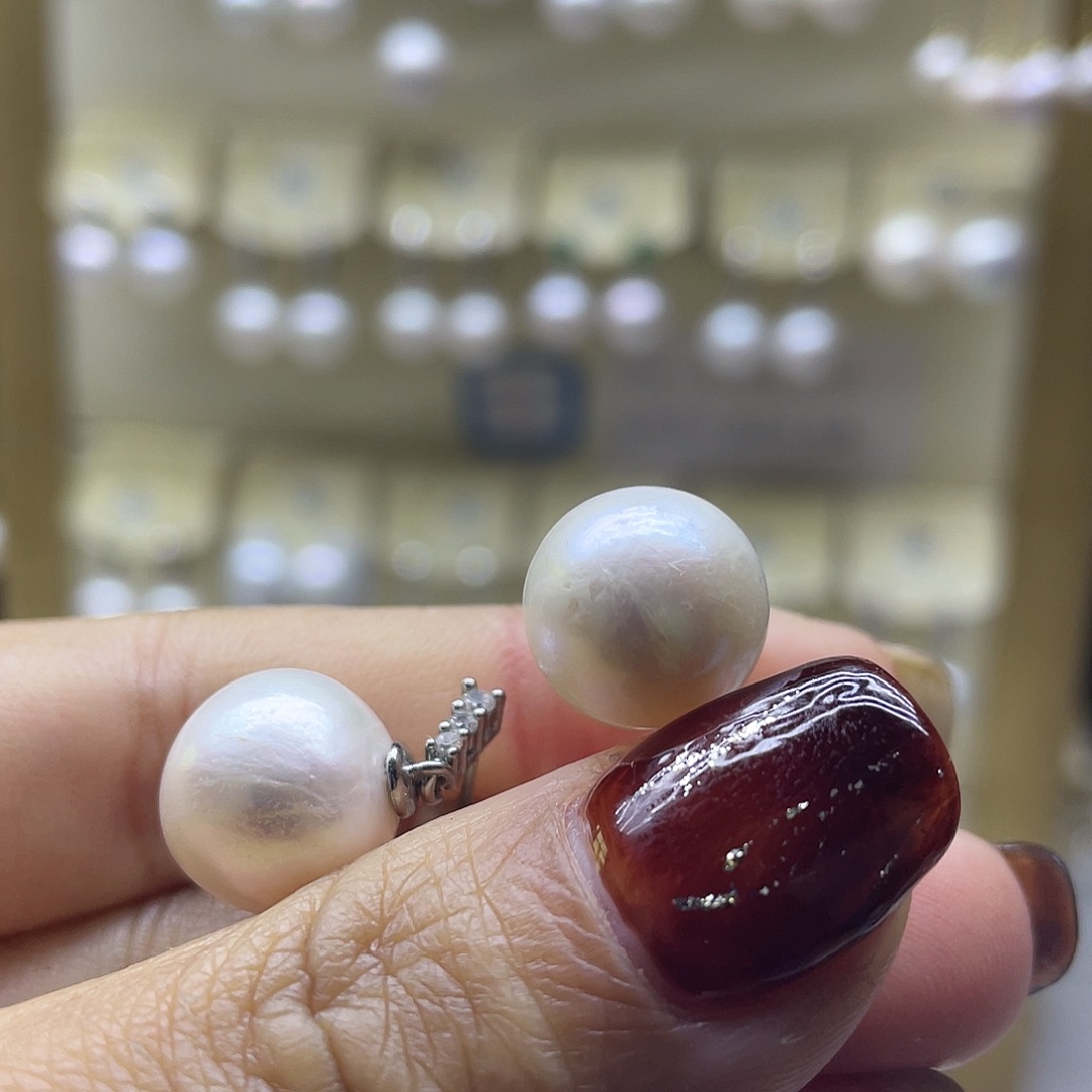 耳饰淡水珍珠银S925镶嵌