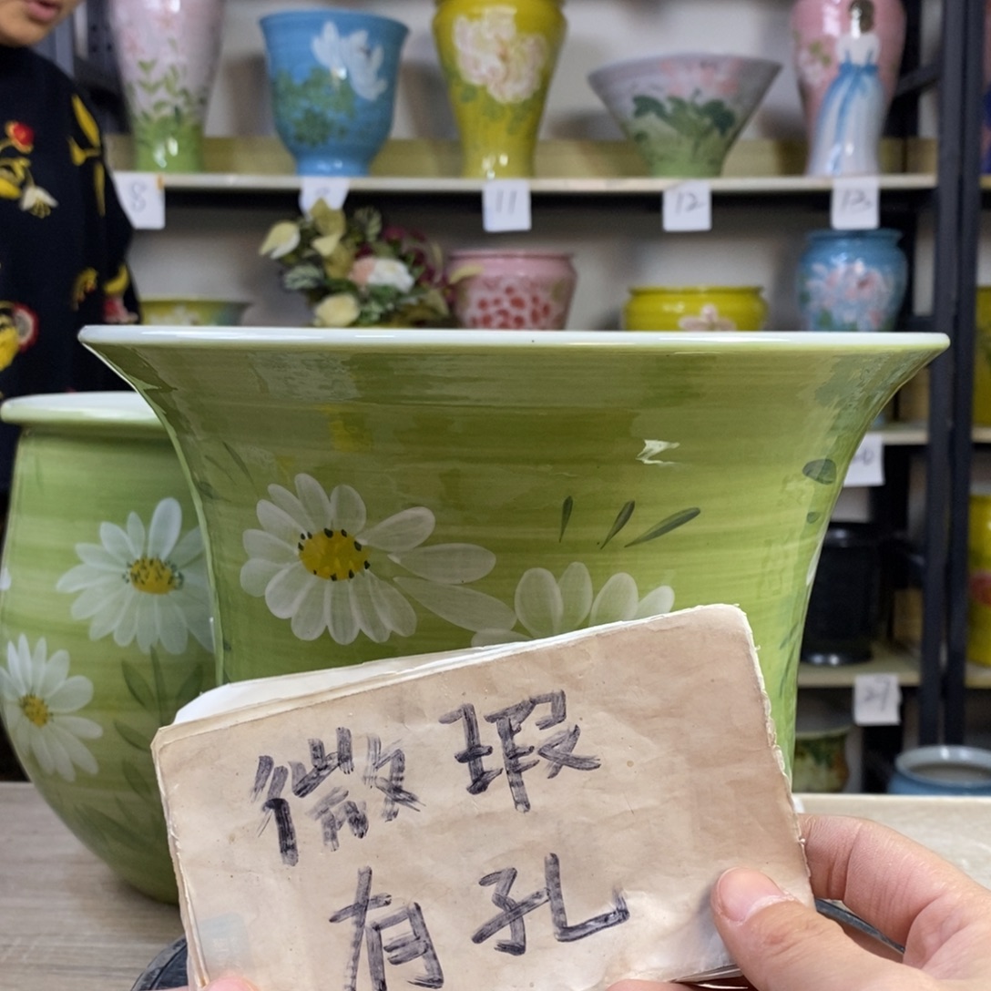 景德镇手工手绘陶瓷花盆