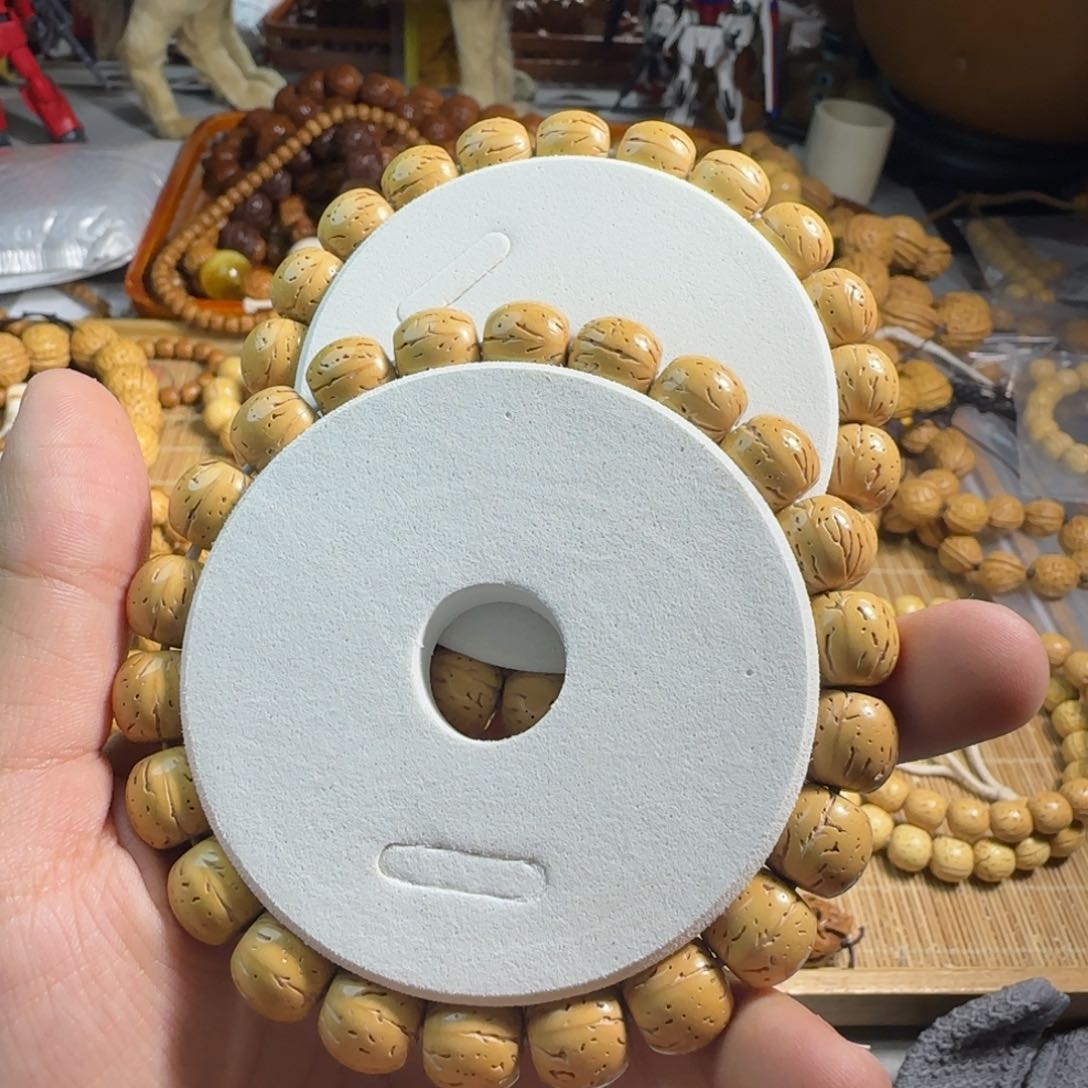 核桃手串/手链奶油直切单圈