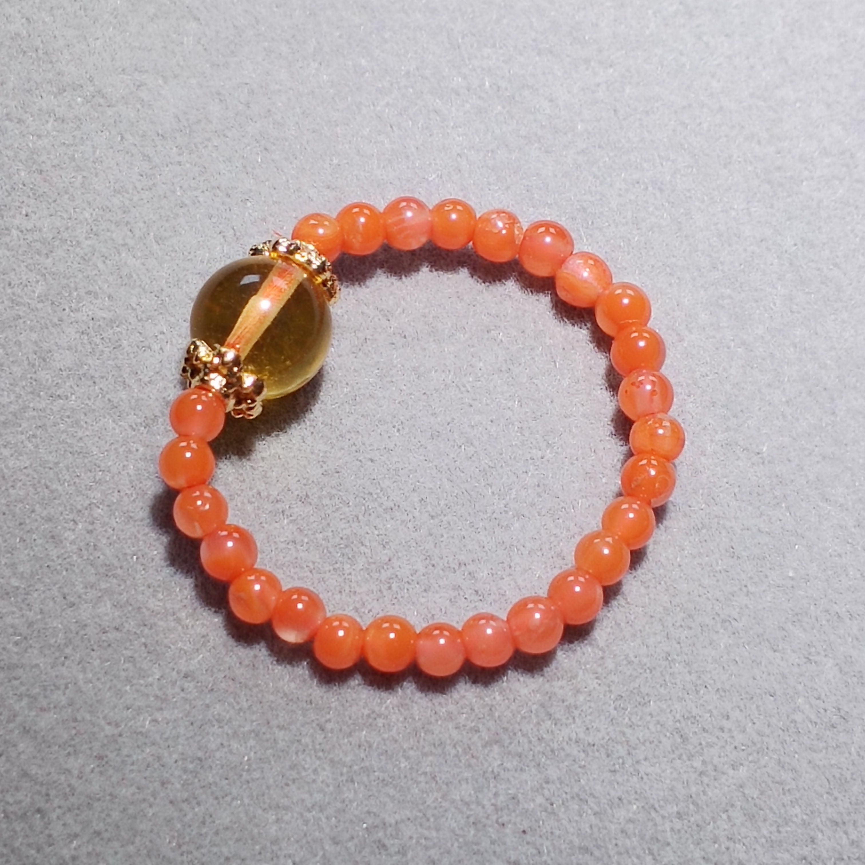 南红玛瑙小米珠戒圈