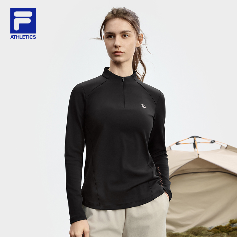 【秋季运动长袖】FILA/斐乐新款女装流光风户外立领上衣A11W531201F