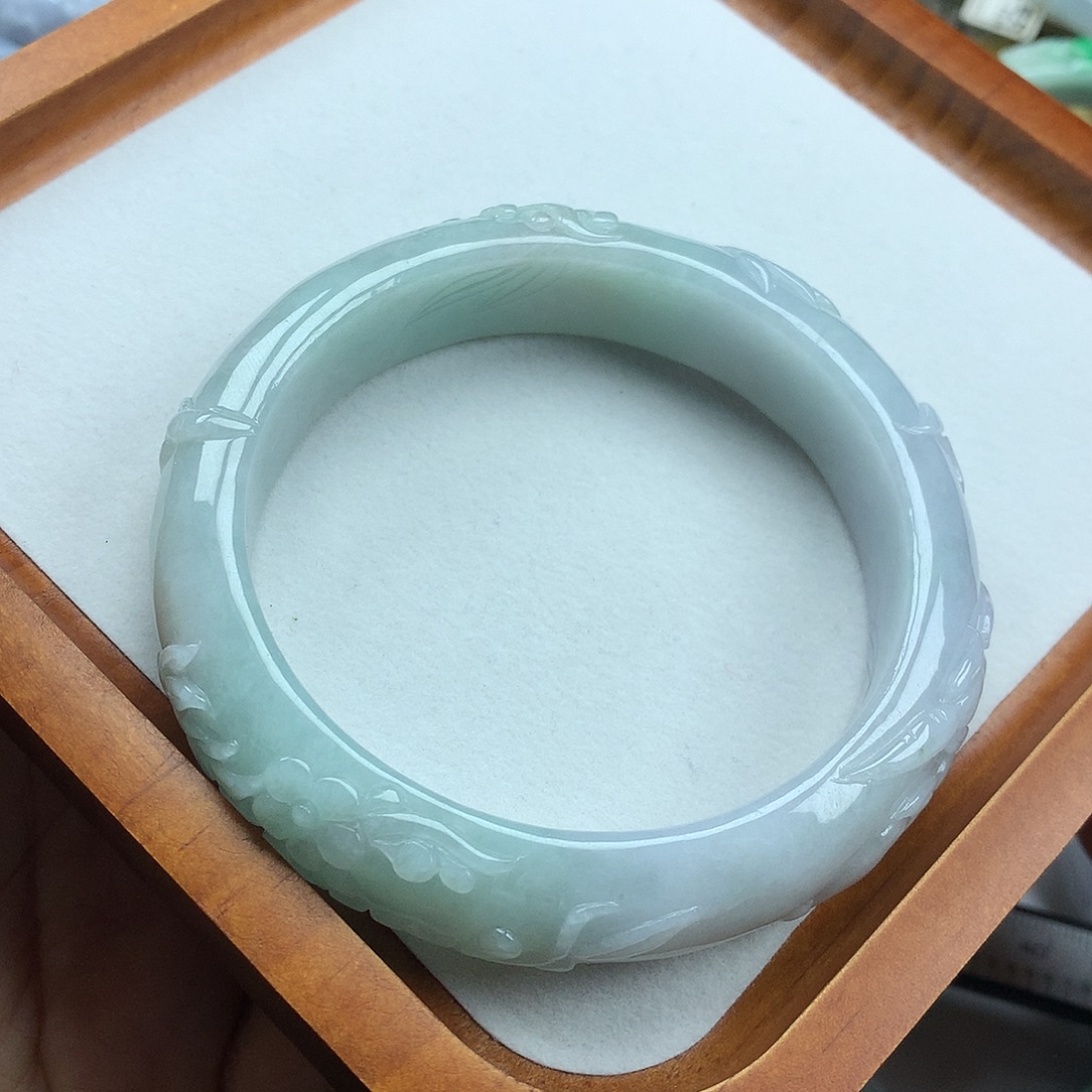 翡翠未镶嵌手镯天然翡翠63