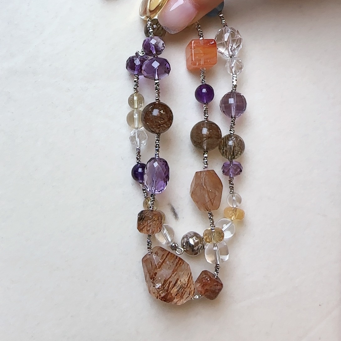 水晶颈饰未镶嵌小*女大气上档次