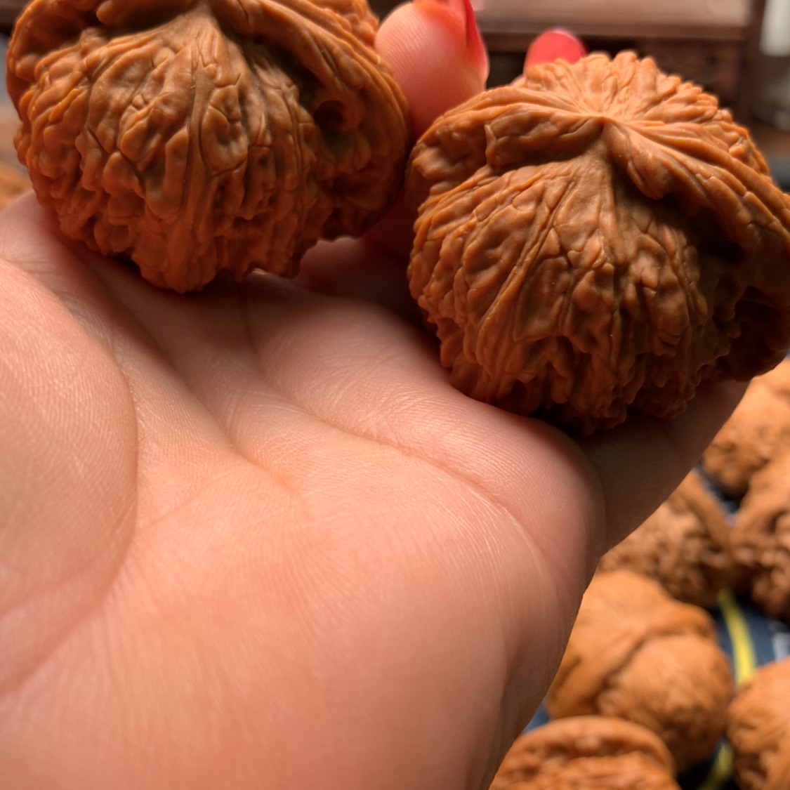 【闪购商品】把件文玩核桃上*岸白狮子47