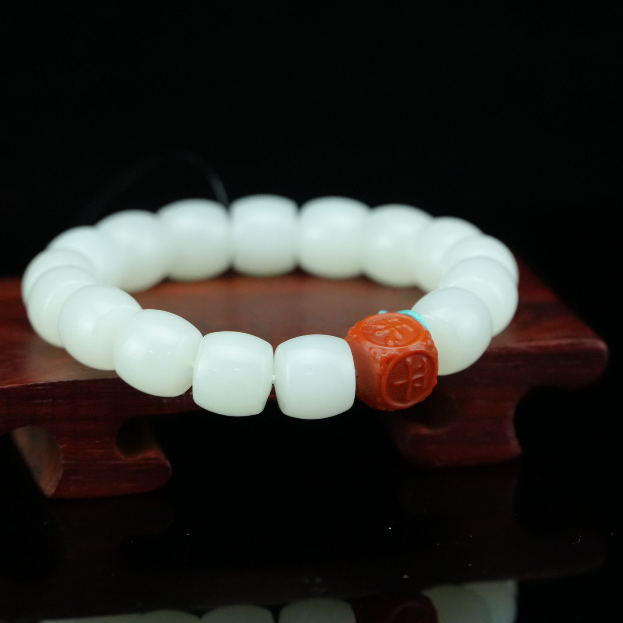 和田玉  白玉手串/朵云轩 EW31069HC 