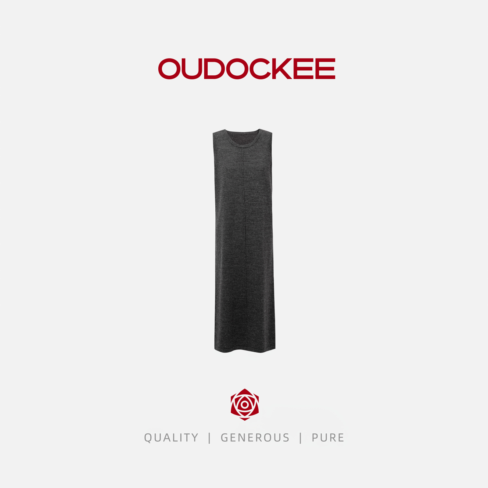 OUDOCKEE 鸥鸥【绵羊毛】王者裙 无袖通勤背心连衣裙 LACAB636T