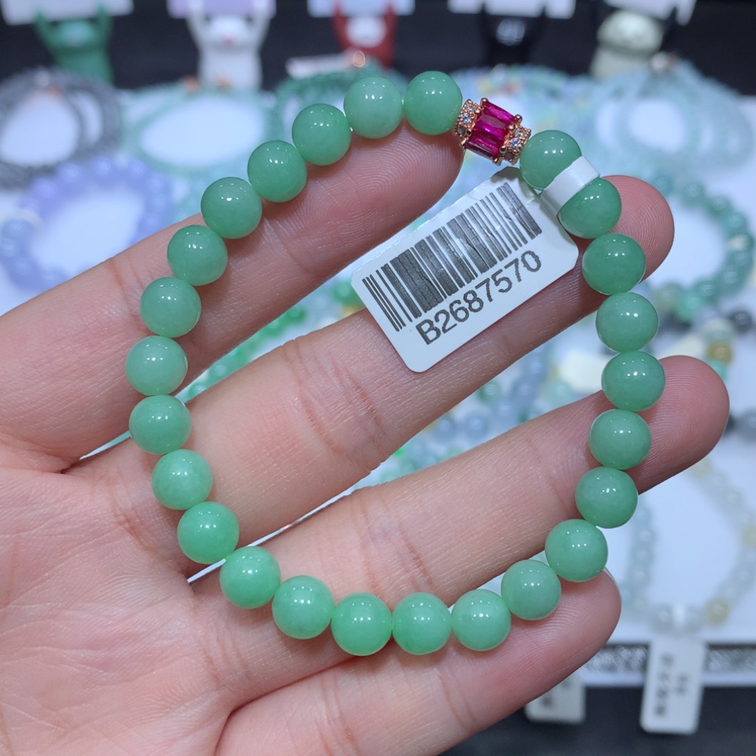 翡翠未镶嵌手串天然