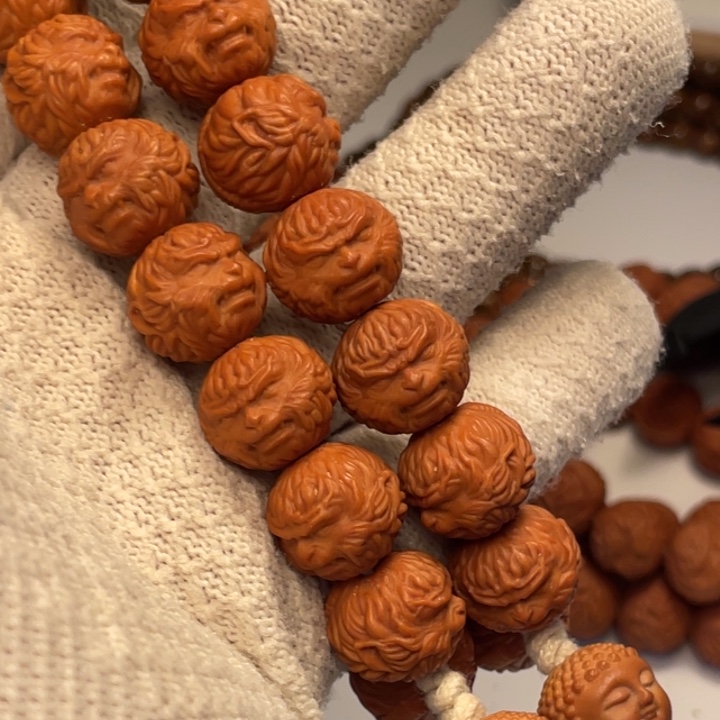 彩***水吊坠猴头核桃悟空