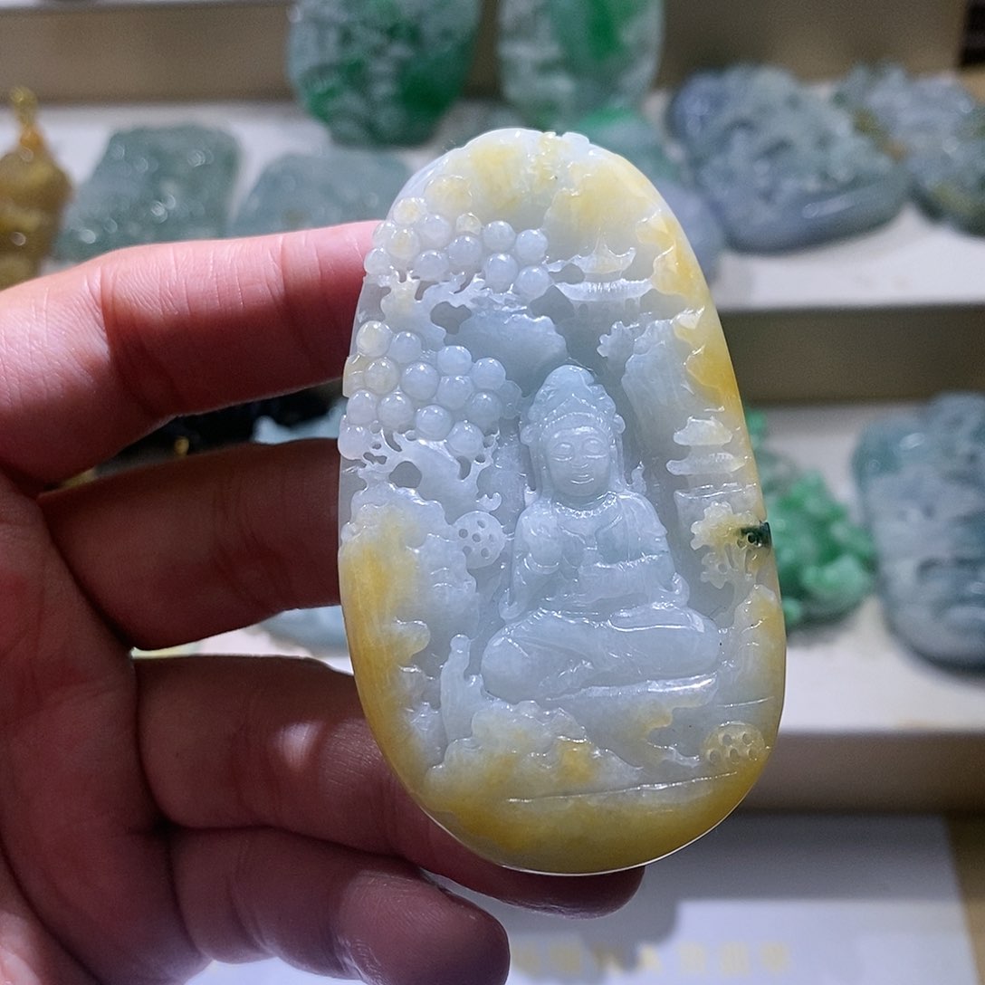 【闪购商品】翡翠颈饰未镶嵌观音