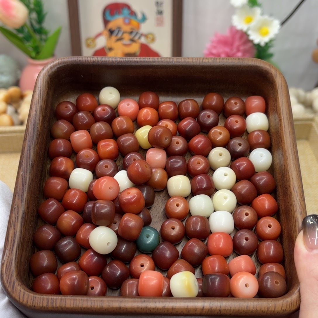 吊坠菩提根/象牙果13干磨瑕疵桶散珠25颗一锅256