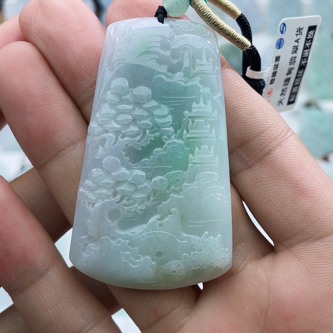颈饰未镶嵌翡翠用***调翡翠