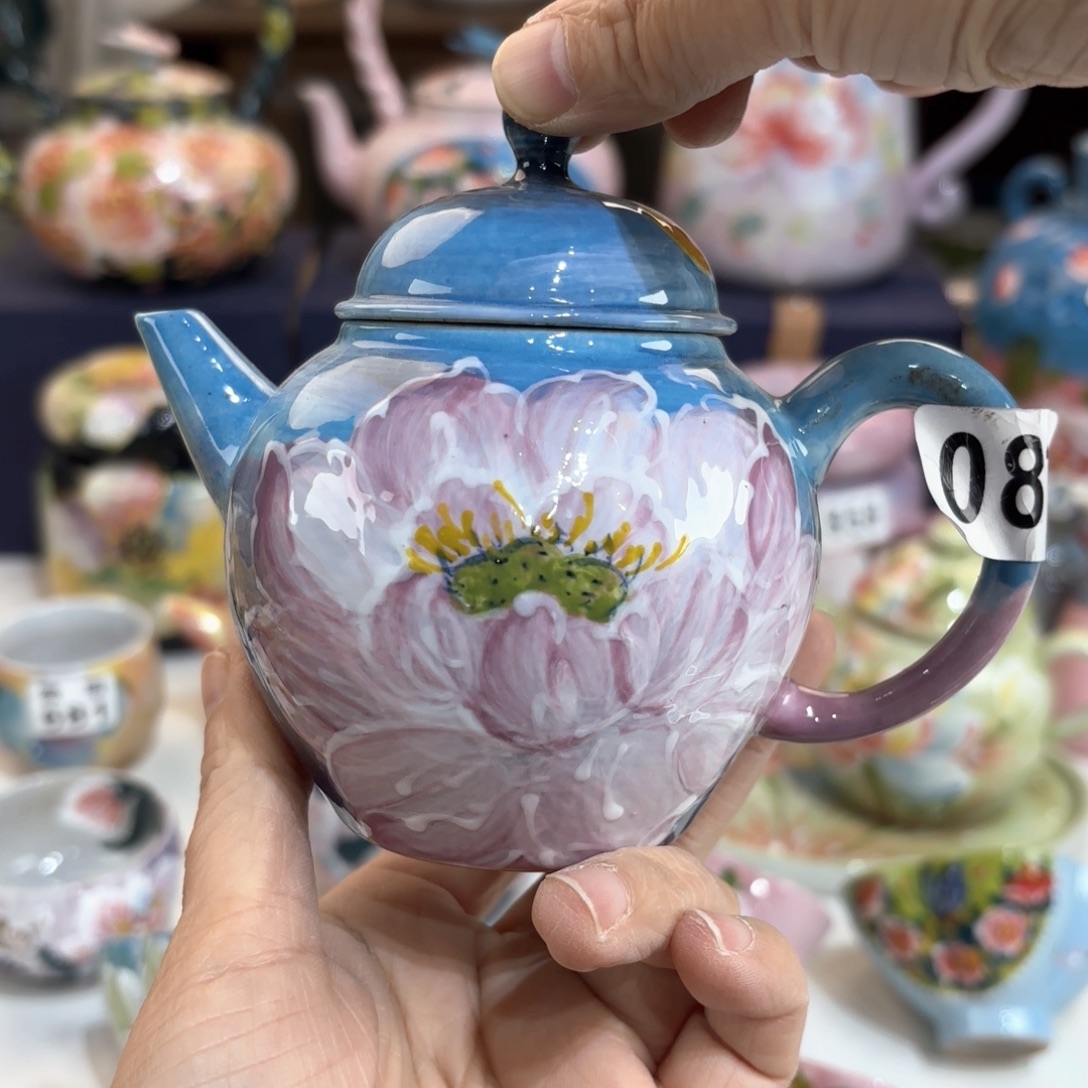 景德镇手绘高温釉下彩陶瓷茶具