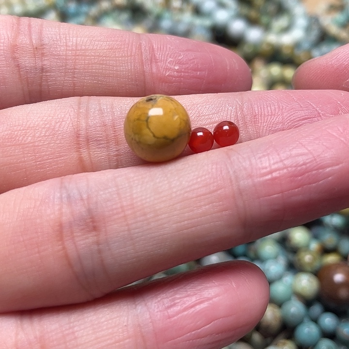 环***橘南红玛瑙未镶嵌10,8