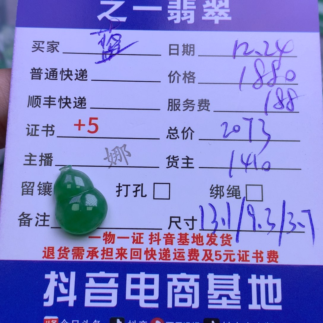 颈饰未镶嵌翡翠蓝****货