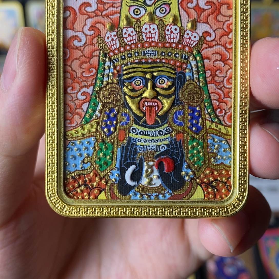 吊坠纯手绘扎基唐卡