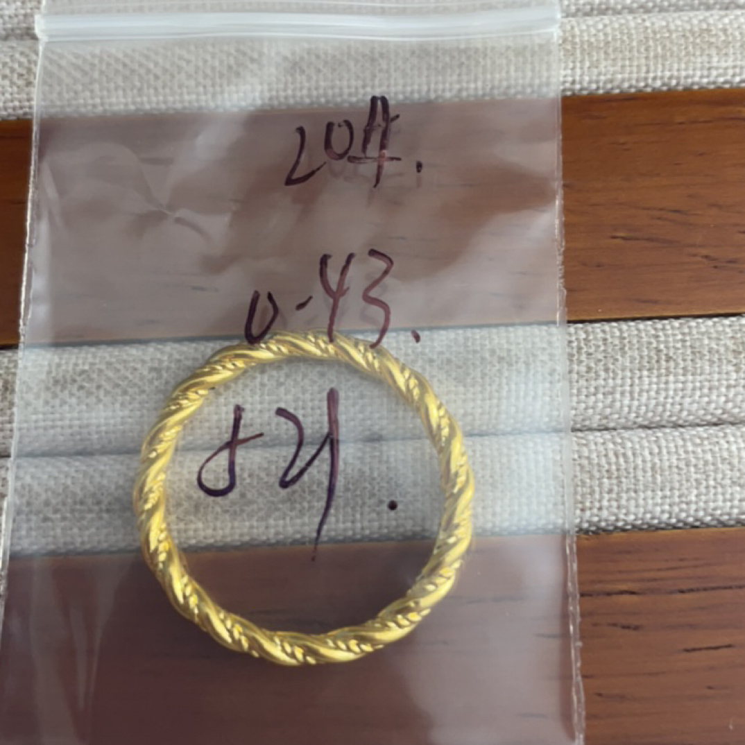 克重0.43 20号 麻花戒指 足金999