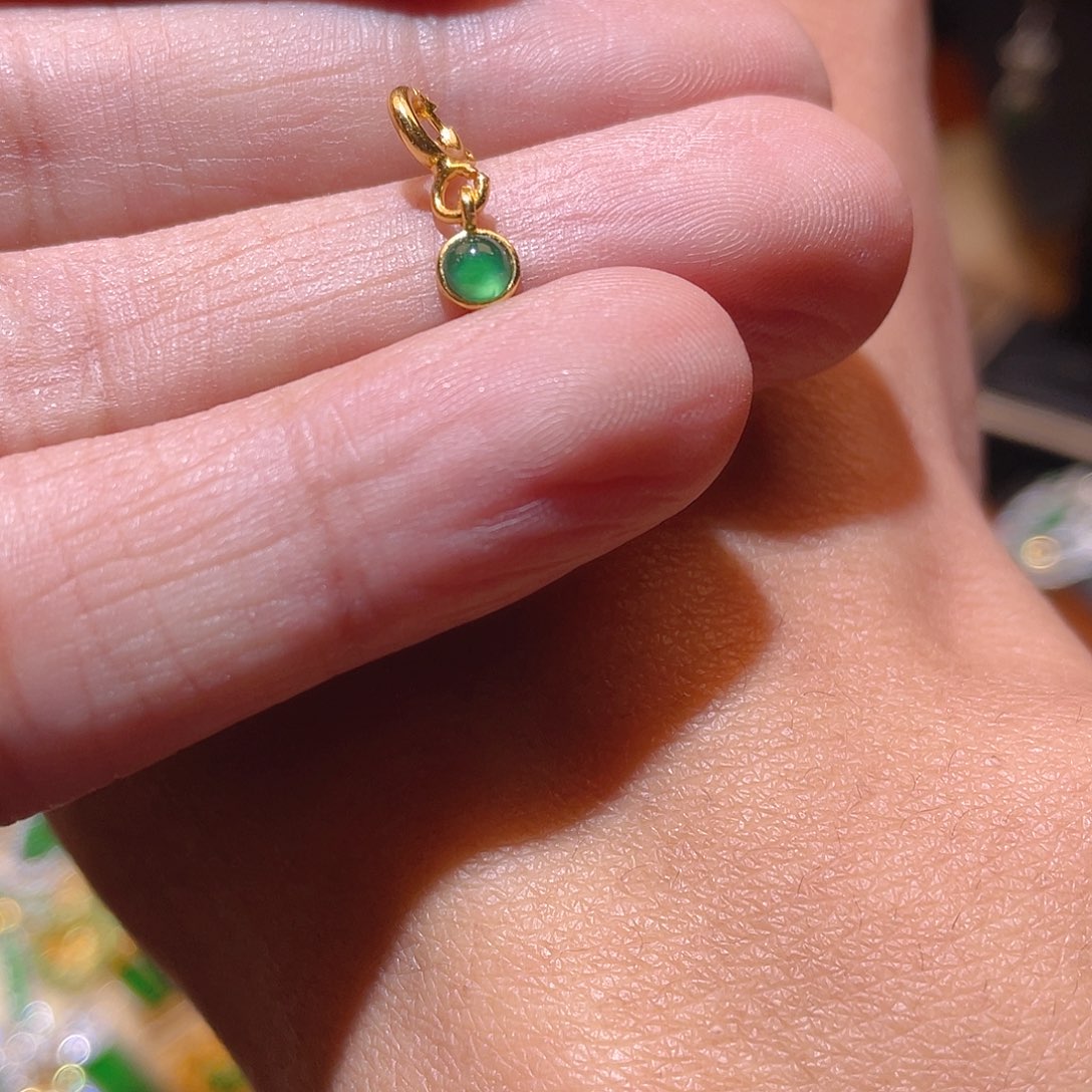 翡翠吊坠(不含链)银S925镶嵌