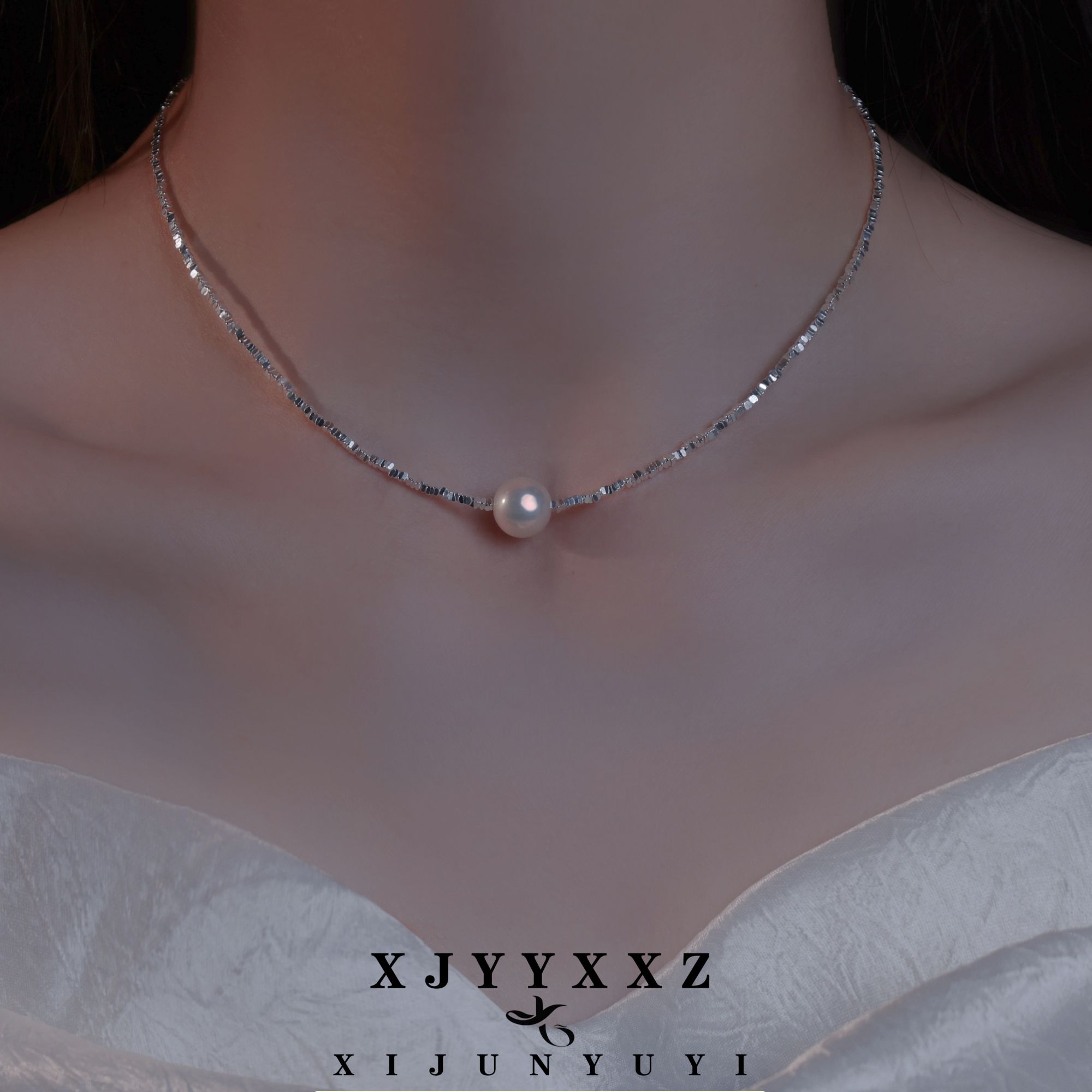 希君羽翼星辰律动 s925银淡水珍珠碎银子项链Z363