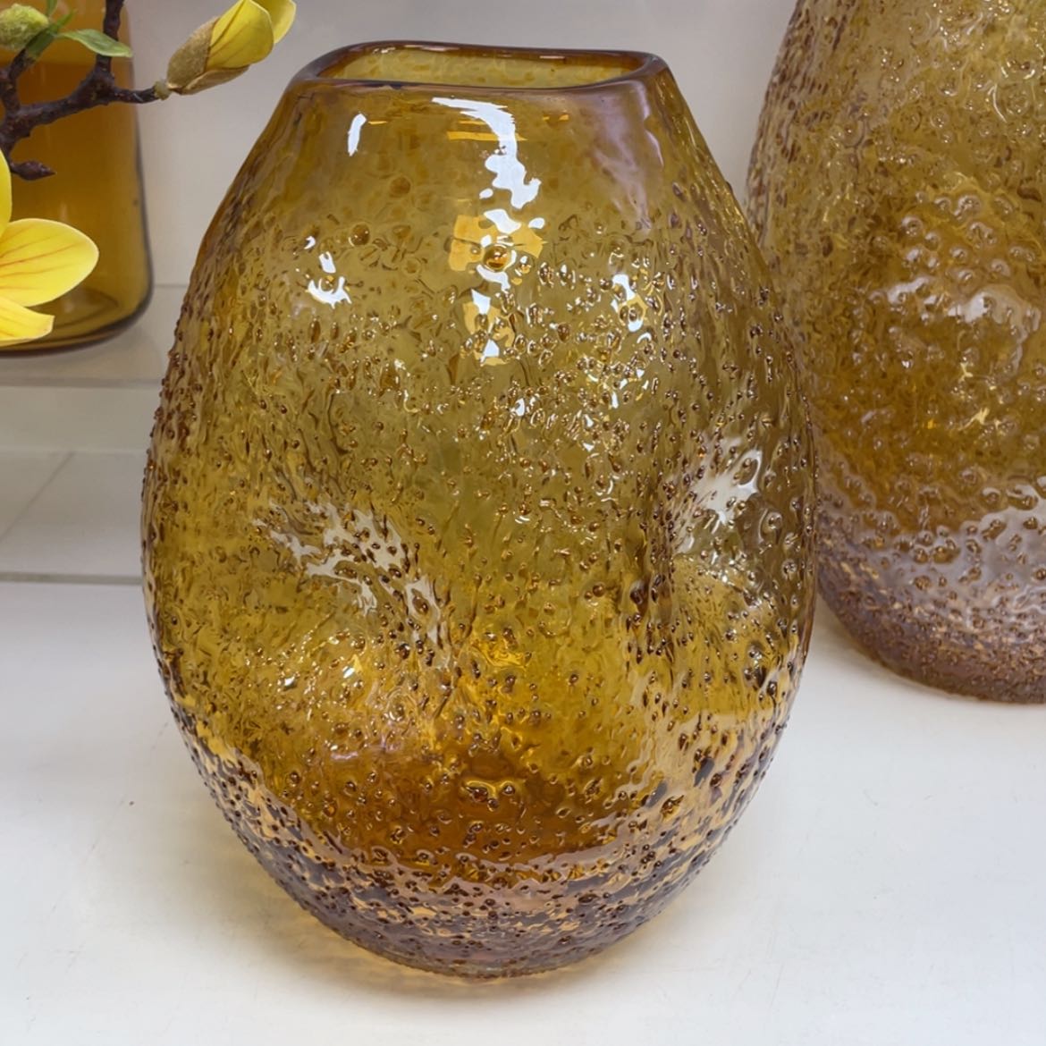 【闪购商品】琉璃手工艺术花瓶摆件 高26