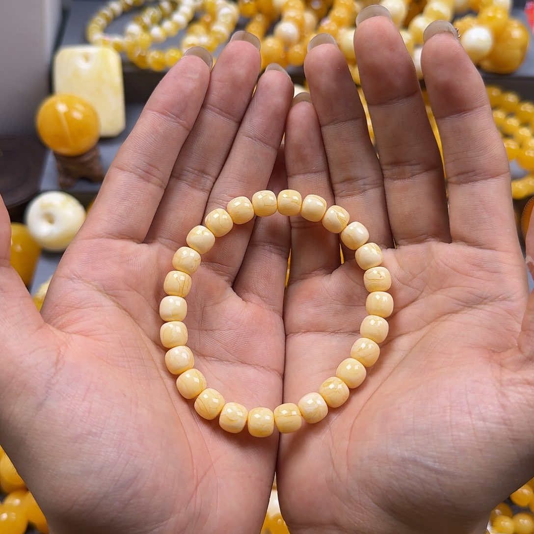 琥珀珠宝奇石未镶嵌同料9mm