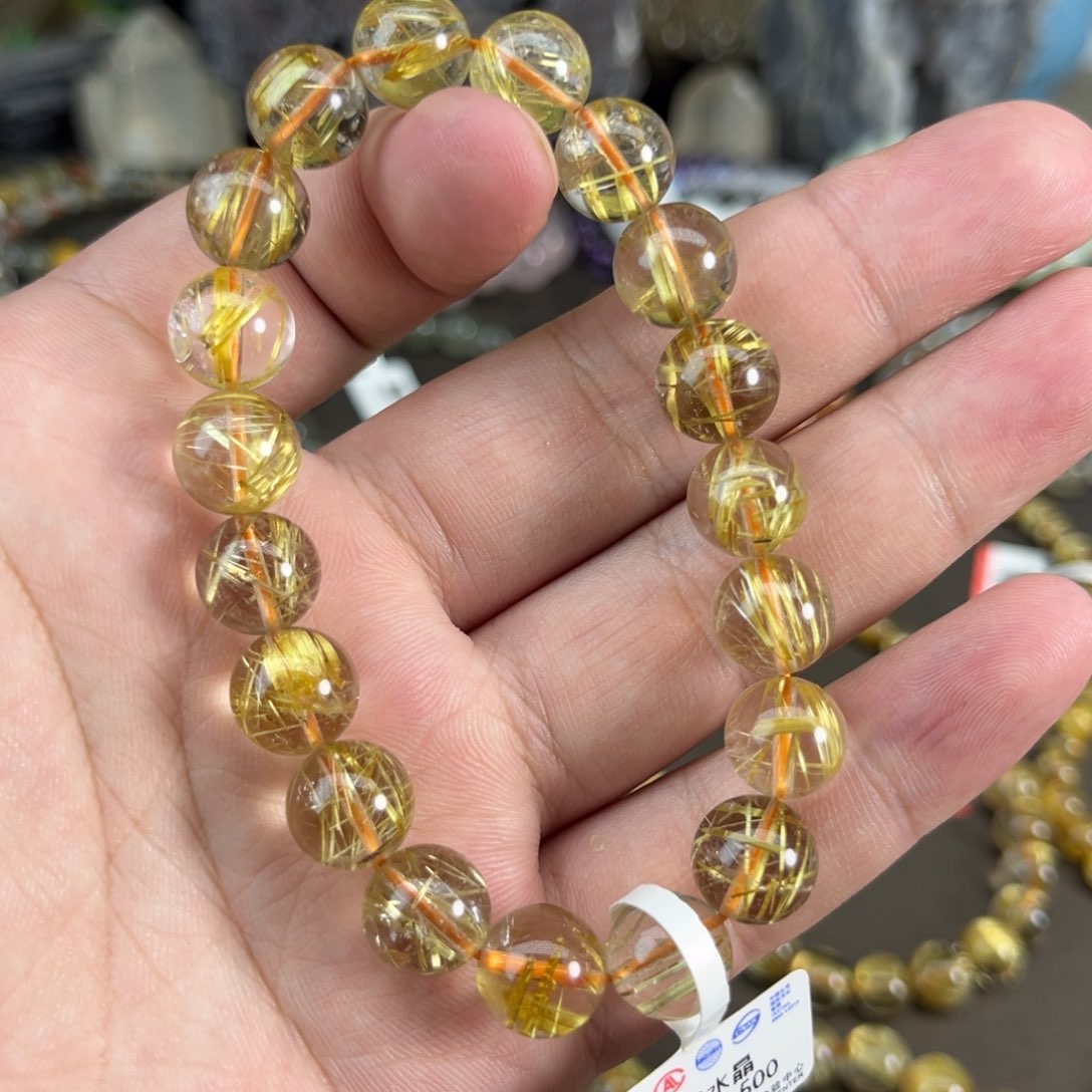 发晶手串未镶嵌胖*钛晶