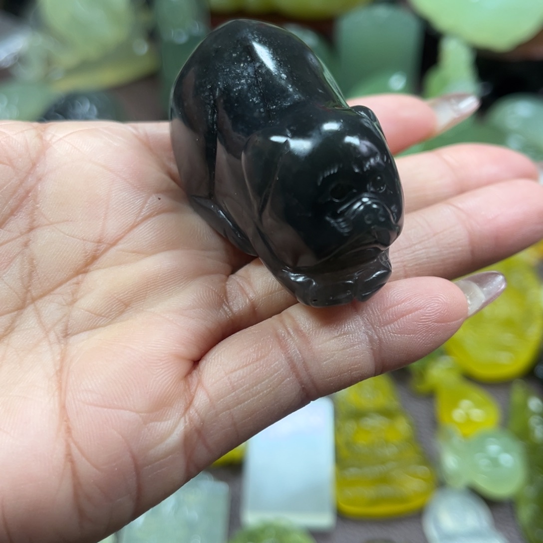 蛇纹石玉未镶嵌手把件手机