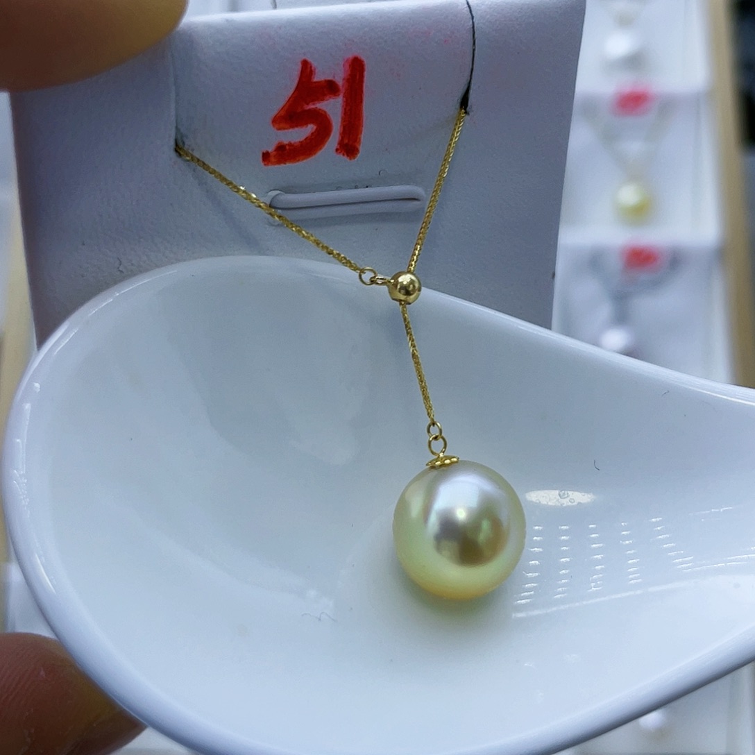 海水珍珠套链18K金镶嵌