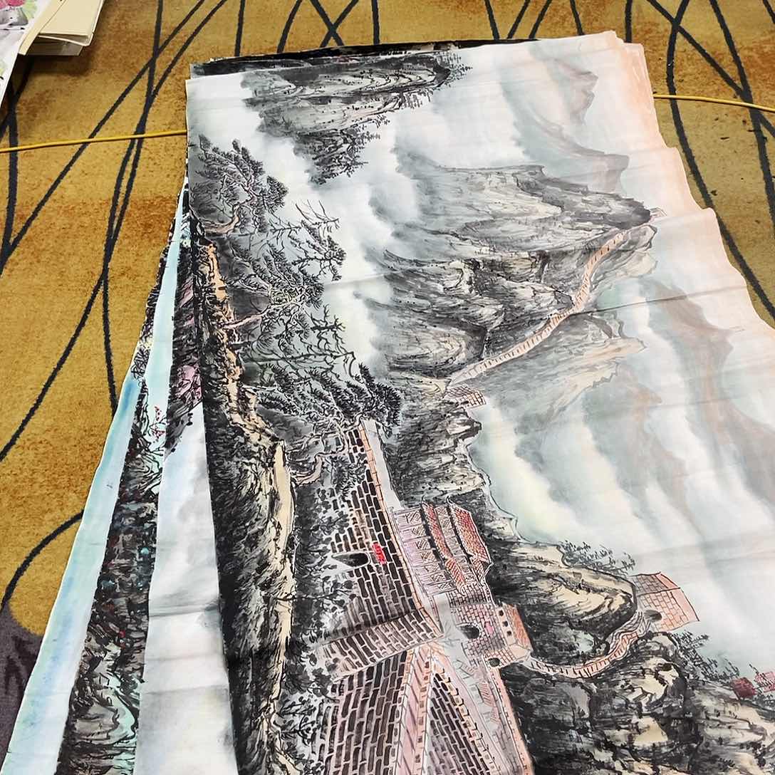 国画杨****队王宝军97.180手绘画心